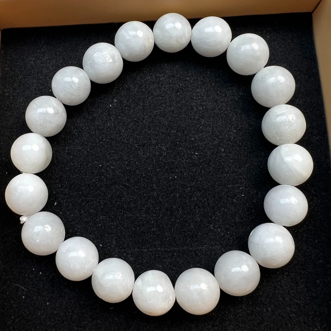 和田玉手串白玉经典素圈男女同款单圈