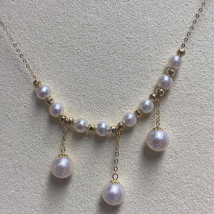 海水珍珠18K金镶嵌项链