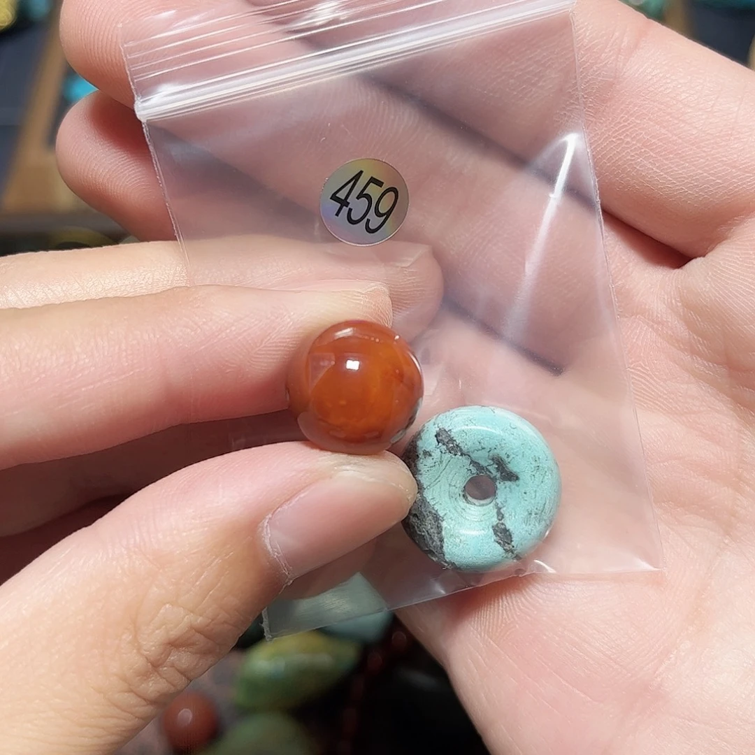 D***o玛瑙/玉髓未镶嵌圆珠桶珠老型手串！！