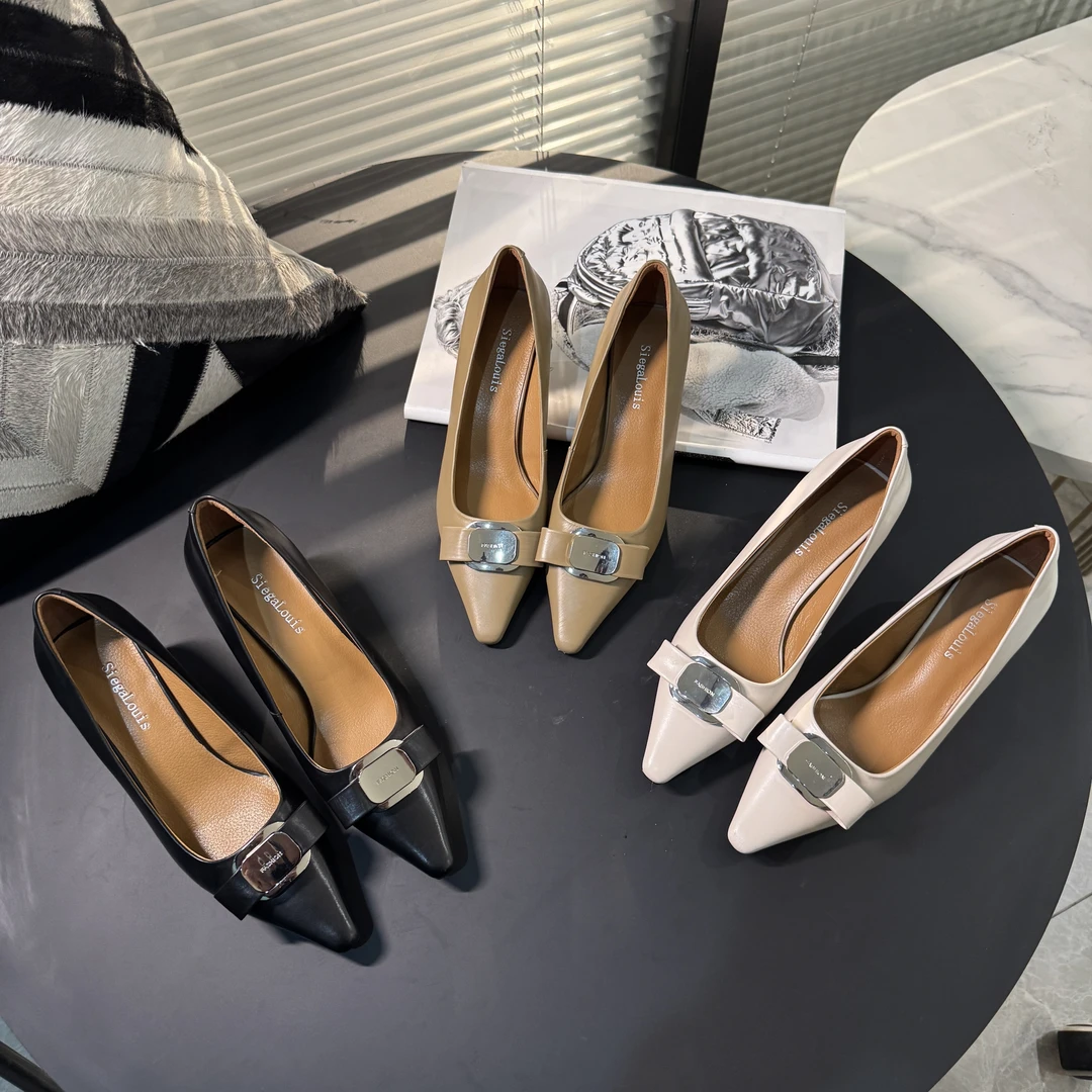 【老罗专属】EM2024夏季新款高跟鞋蝴蝶百搭高级感细跟时尚女单鞋