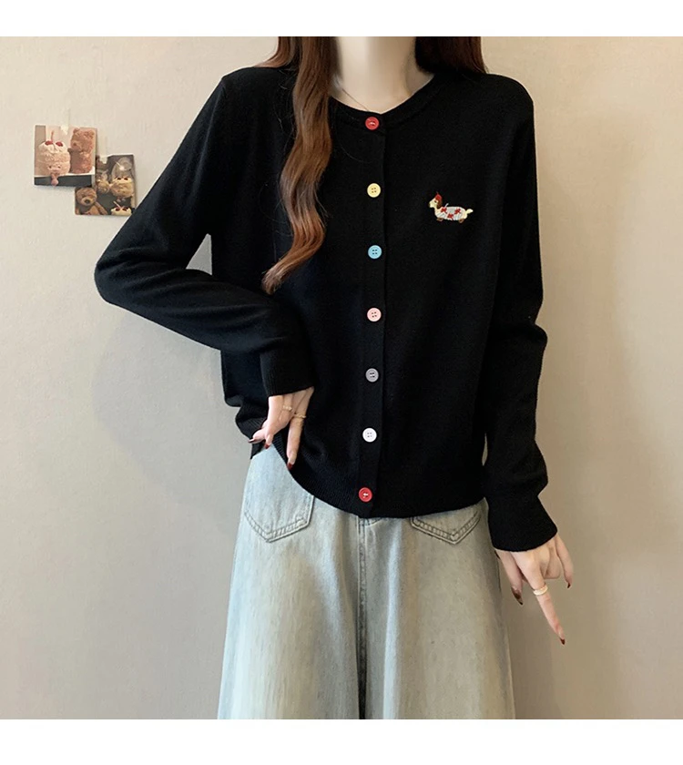 【冰姐】2025春装新款百搭针织开衫毛衣