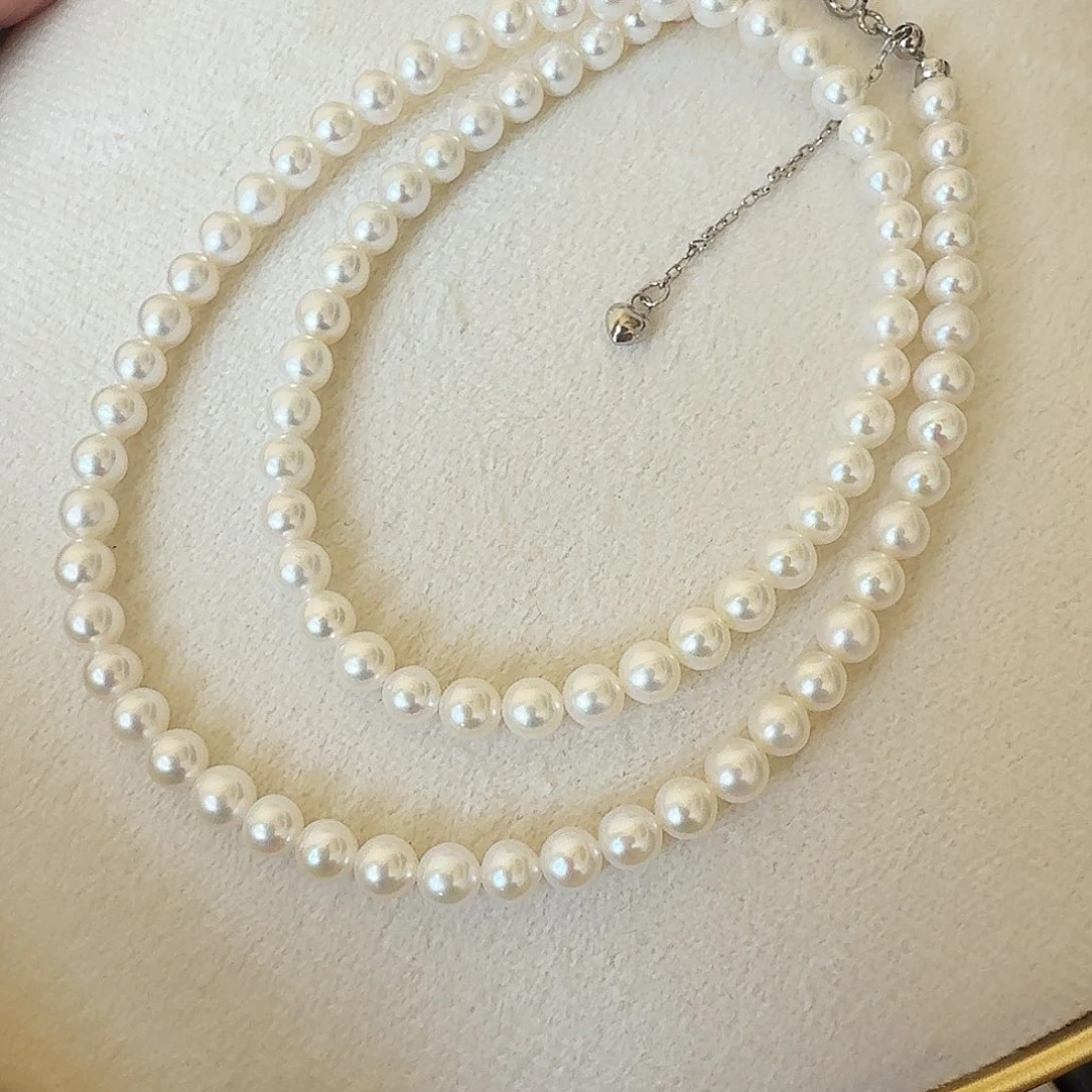 然***然淡水珍珠银S925镶嵌颈饰