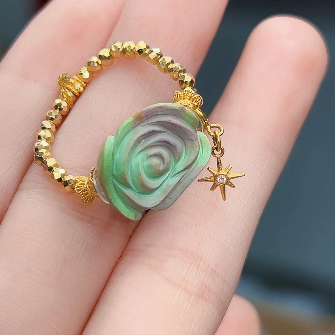 绿松石珠宝奇石18K金镶嵌