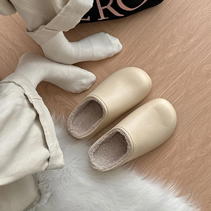 防水棉拖鞋女博肯款2025新款包保暖毛绒居家外穿通勤棉拖鞋女冬