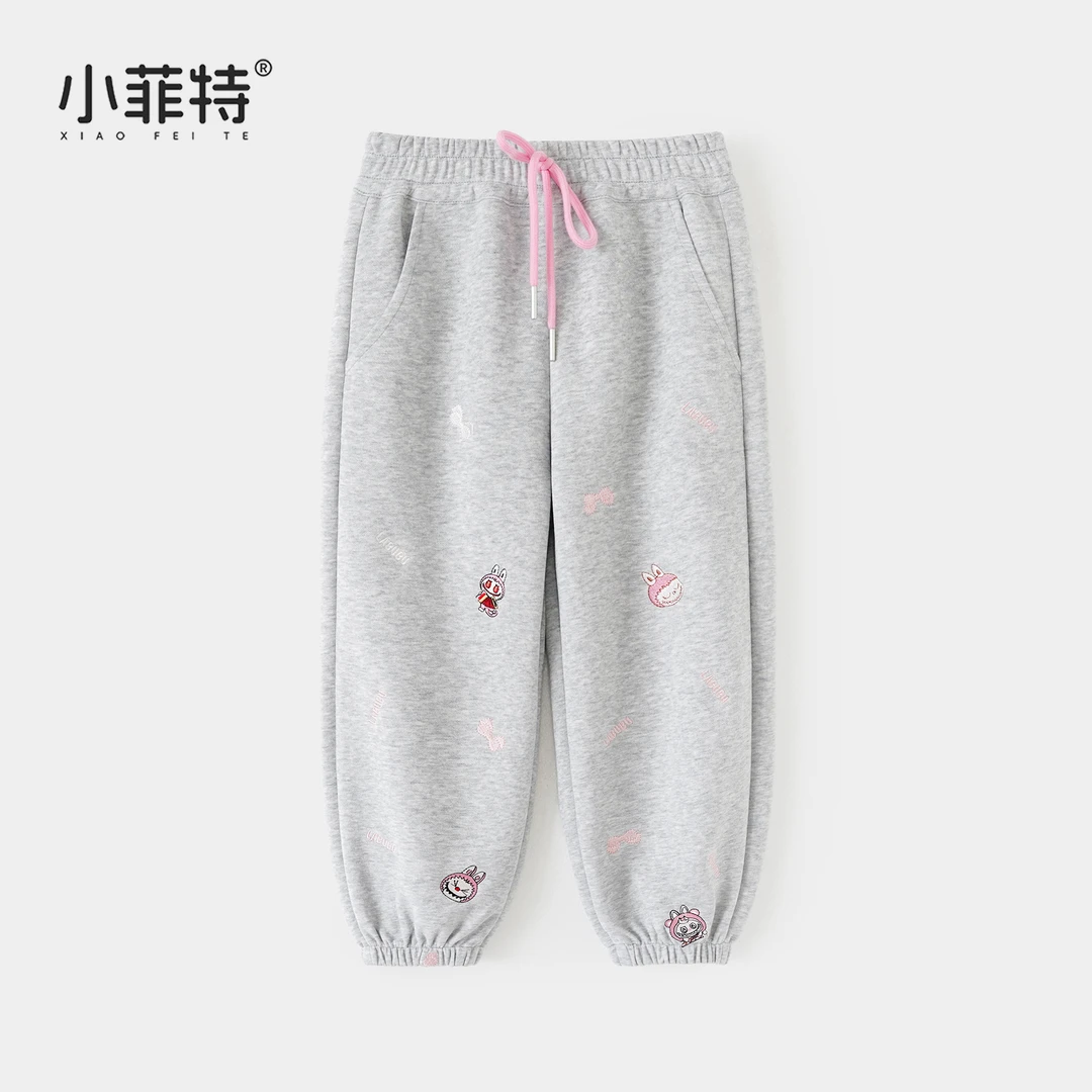 小菲特女童秋装新款休闲卫裤中大童束脚裤儿童时尚裤子JMKQ55581