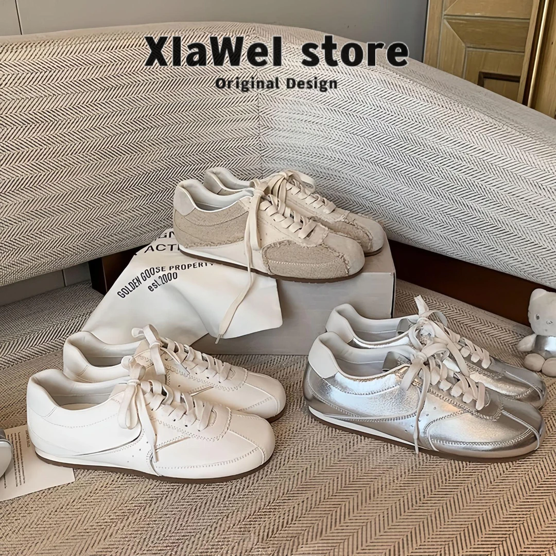 【香港CBMT国际馆】覆古亚麻德训鞋女2025春夏新款系带百搭休闲运