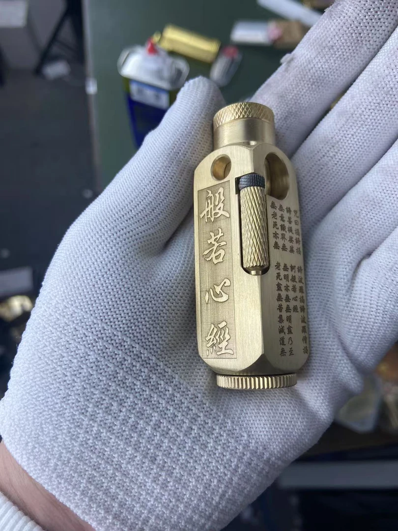 弗拉米多精雕/和平饭店发哥同款砂轮侧滑油机复古个性火机