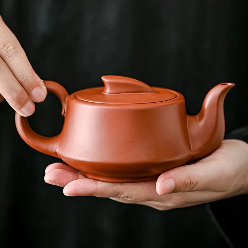 张美琼老师宜兴原矿朱泥半手工凤鸣壶(一帆风顺安全包装230毫升)