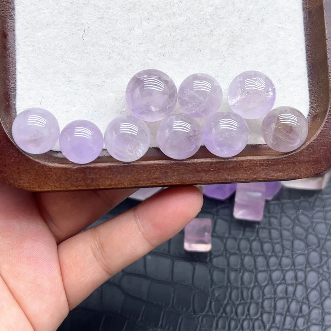 未镶嵌水晶珠宝半成品8 玻利维亚紫水晶球15mm
