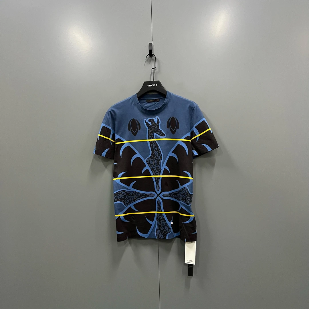 95新 LouisVuitton/路易威登 (ll) 多色小鹿图案短袖 M码/207650