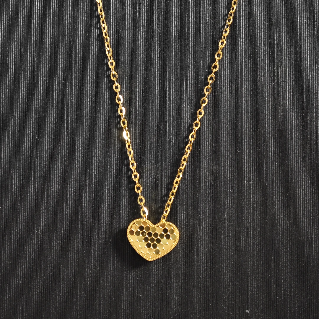 【爱心套链】精美时尚爆闪5G小爱心鱼鳞锁骨套链国潮新中式水贝黄金