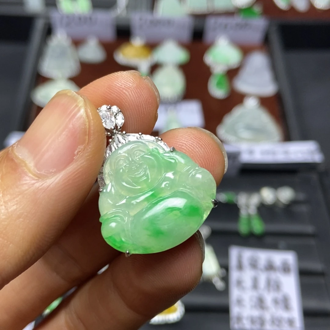翡翠银S925镶嵌颈饰