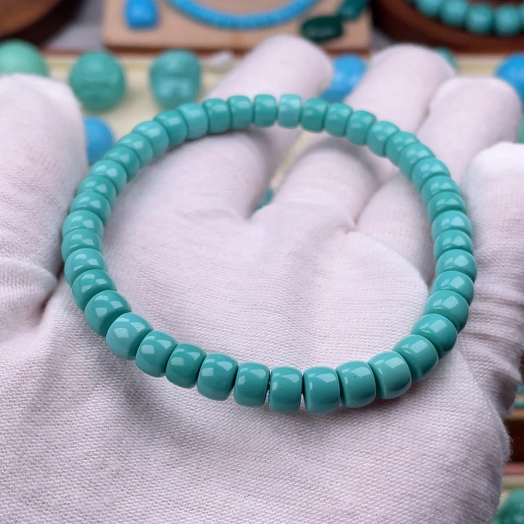 精品蓝绿直切单圈卡6.5mm