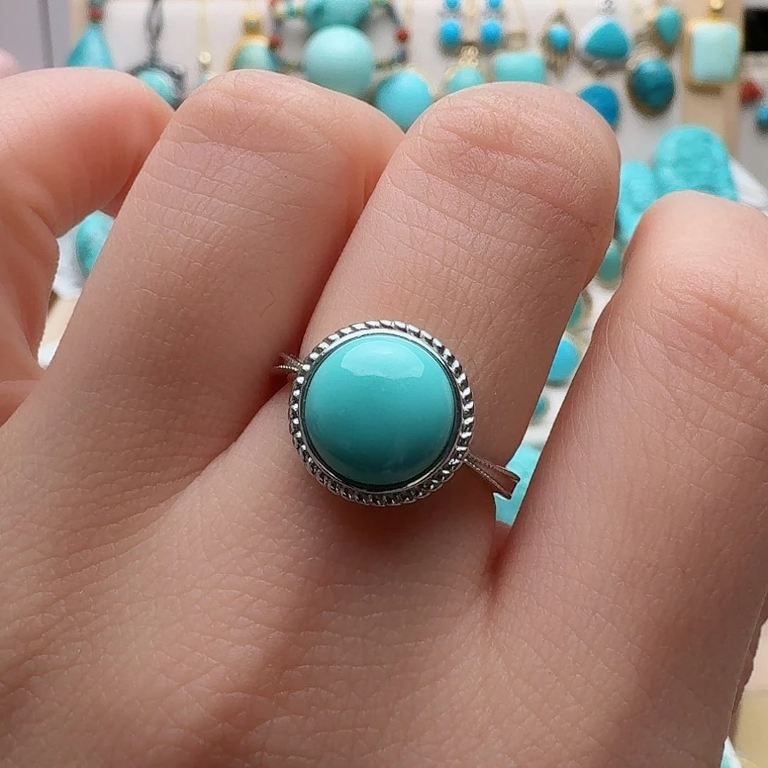 绿松石配饰银S925镶嵌