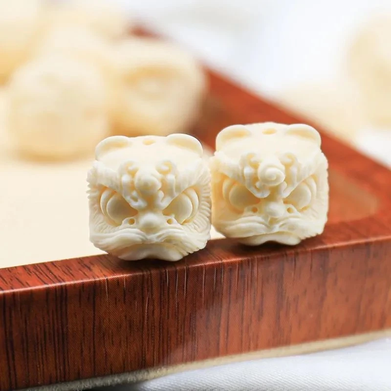 醒狮配珠DIY象牙雕刻*1颗