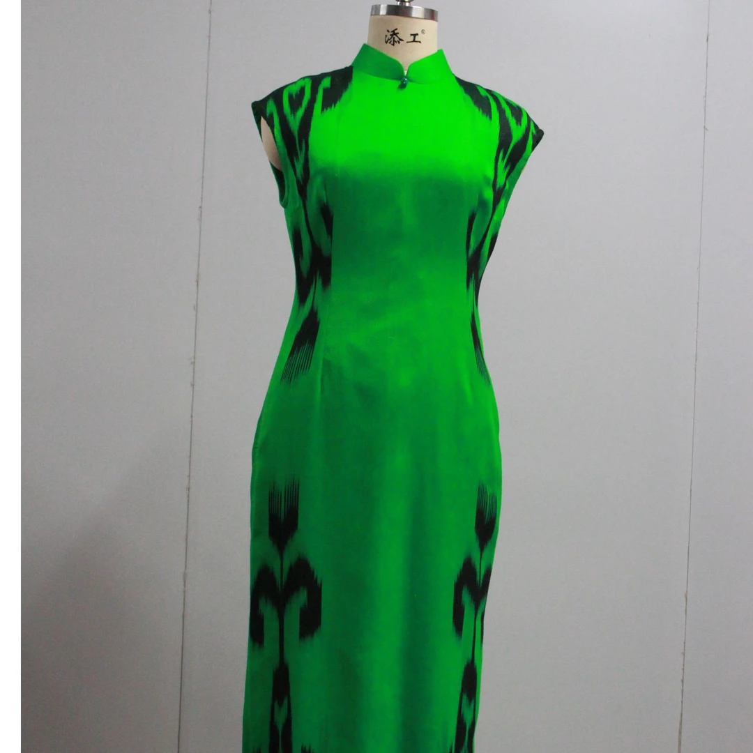 长旗袍旗袍走秀中国风中式夏季气质日常显瘦艾德莱斯民族风