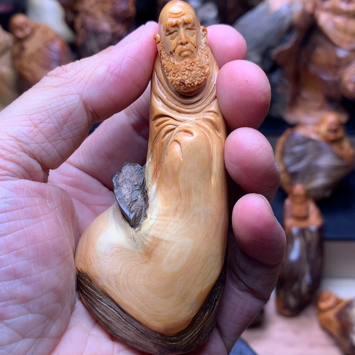 柏木（崖柏）崖柏陈化料手把件