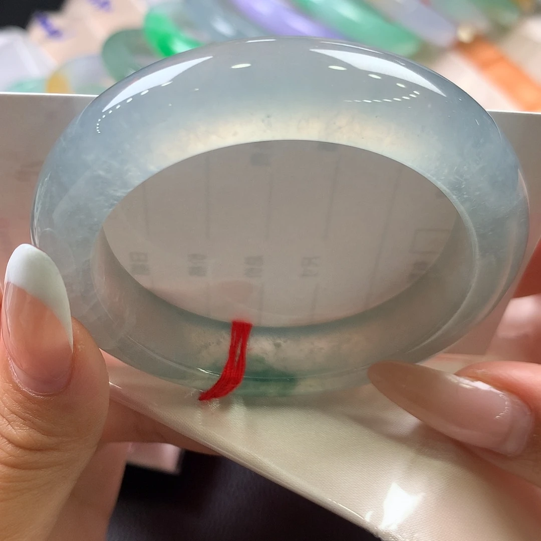 翡翠未镶嵌手镯3号高冰飘花高货强推