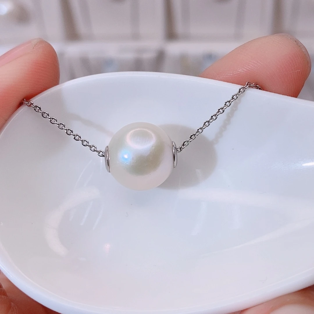 颈饰银S925镶嵌淡水珍珠