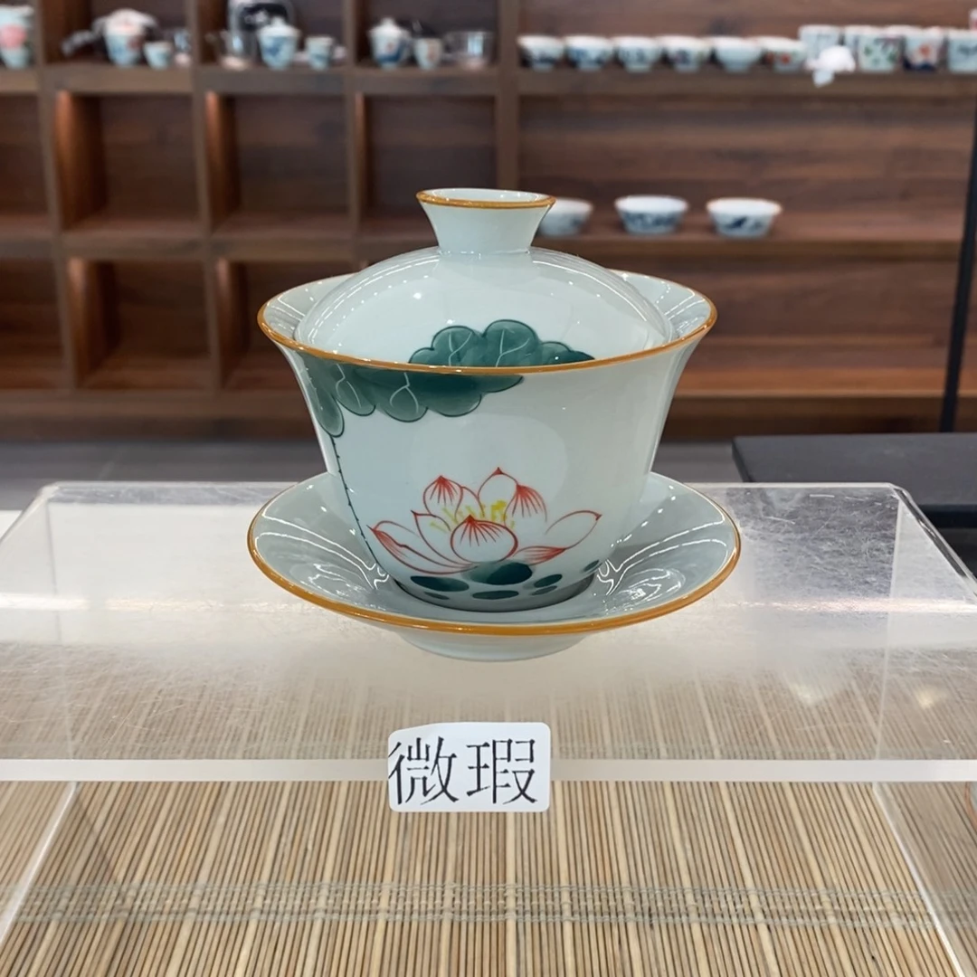 釉下彩老陶泥手工绘制