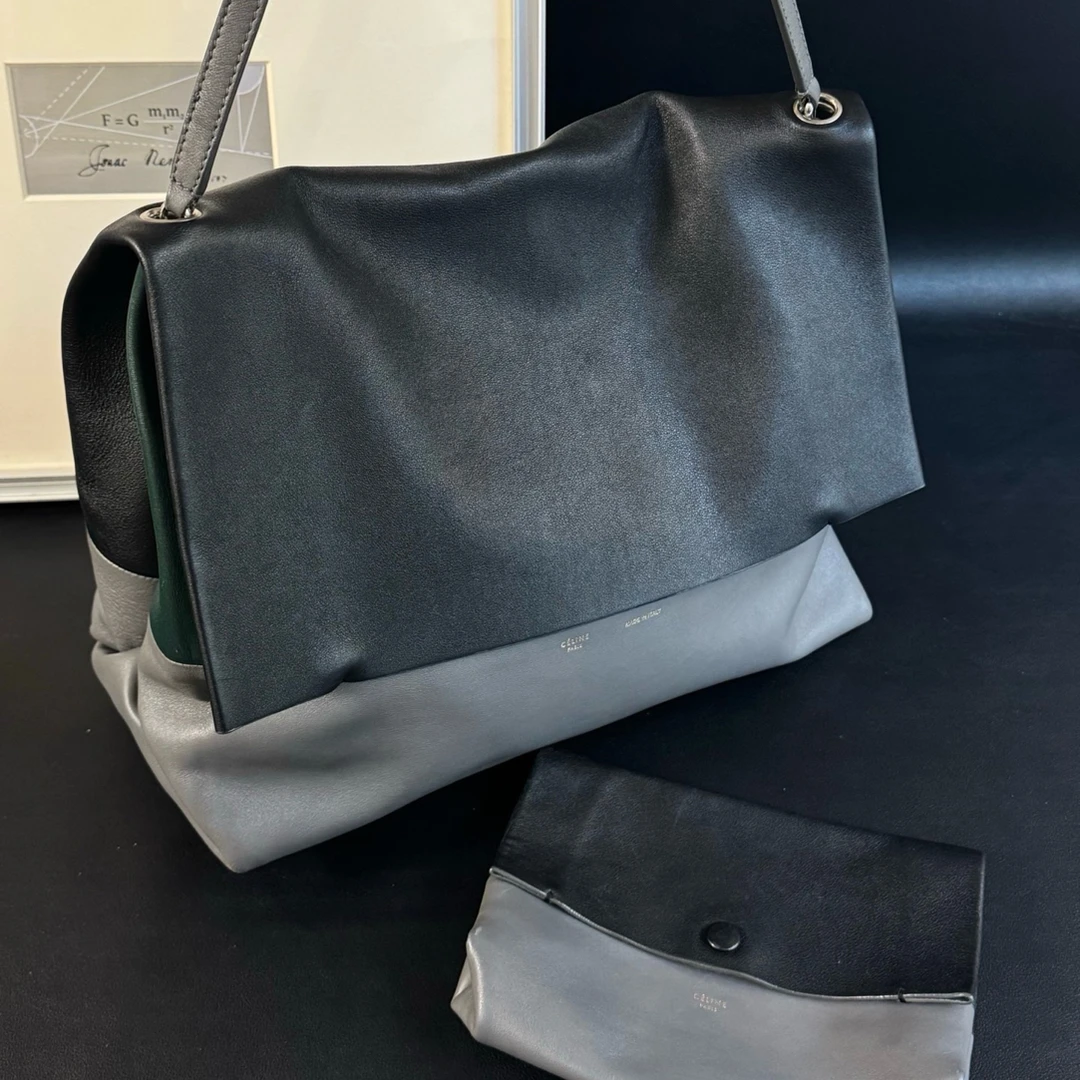 95新 Celine/思琳 莫尤塔/soft拼色全皮子母包