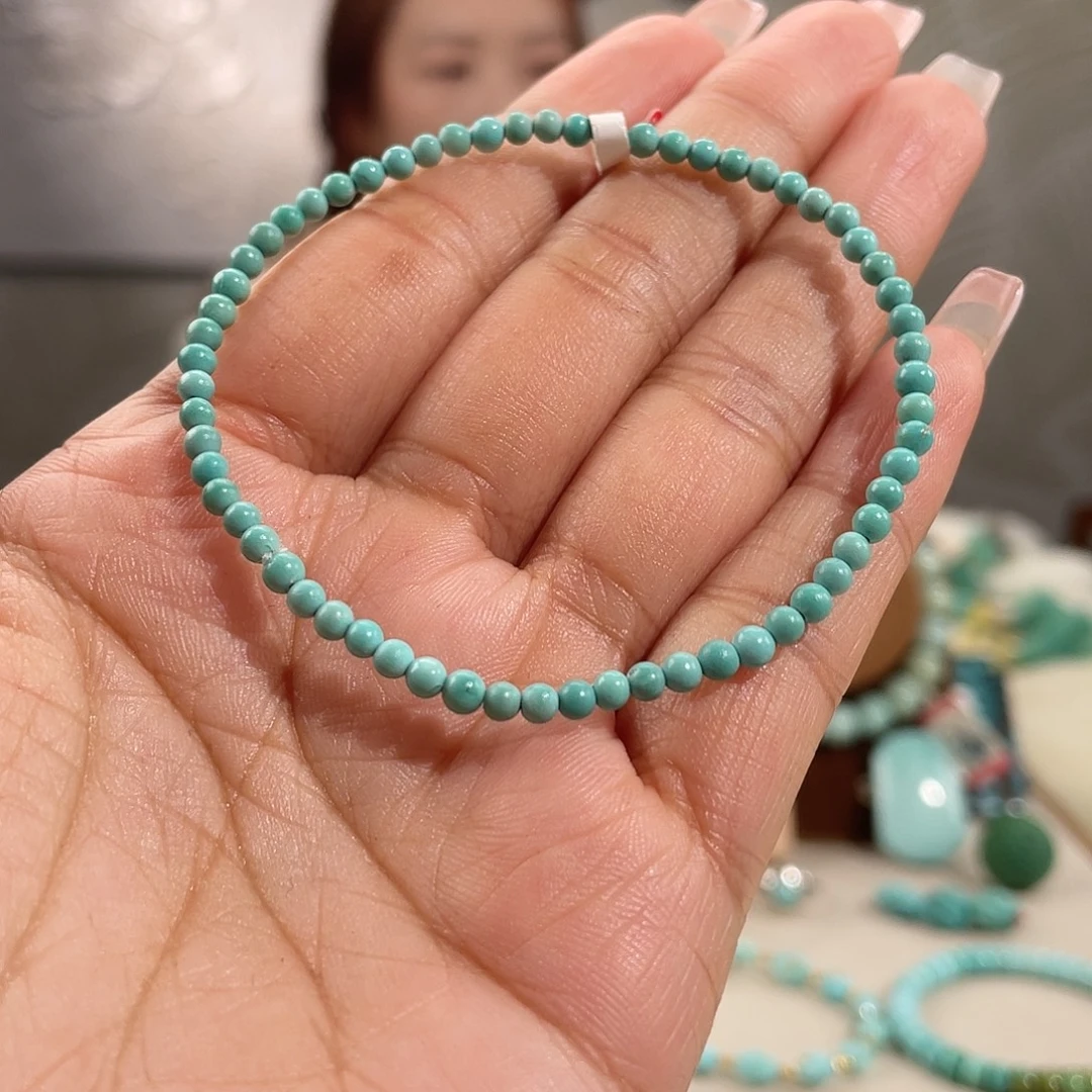 绿松石未镶嵌精品圆珠卡3