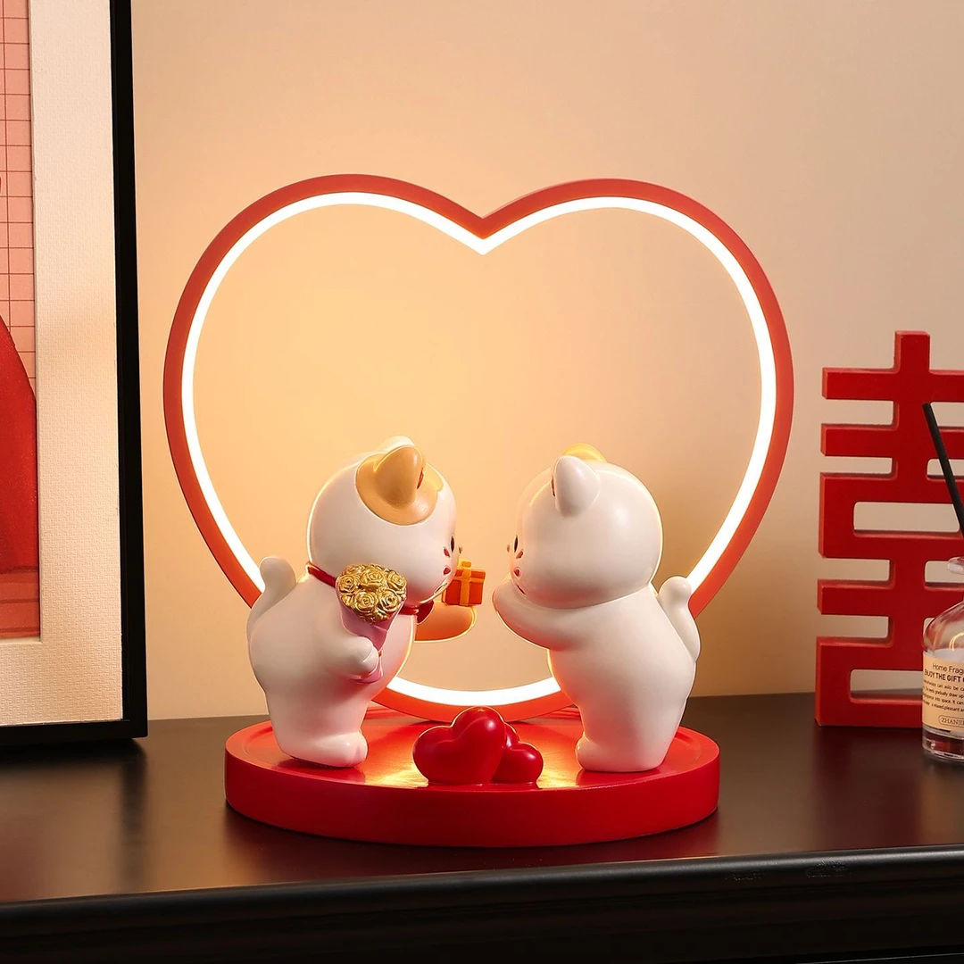 新婚房装饰长明灯高档情侣结婚礼物新娘实用结婚礼物房间装饰摆件