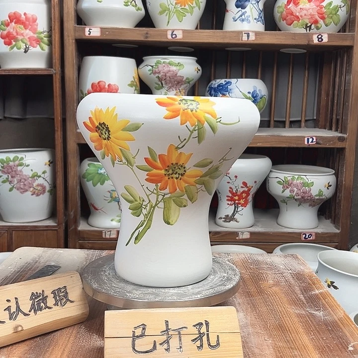 摆件火窝向日葵新款陶瓷陶瓷