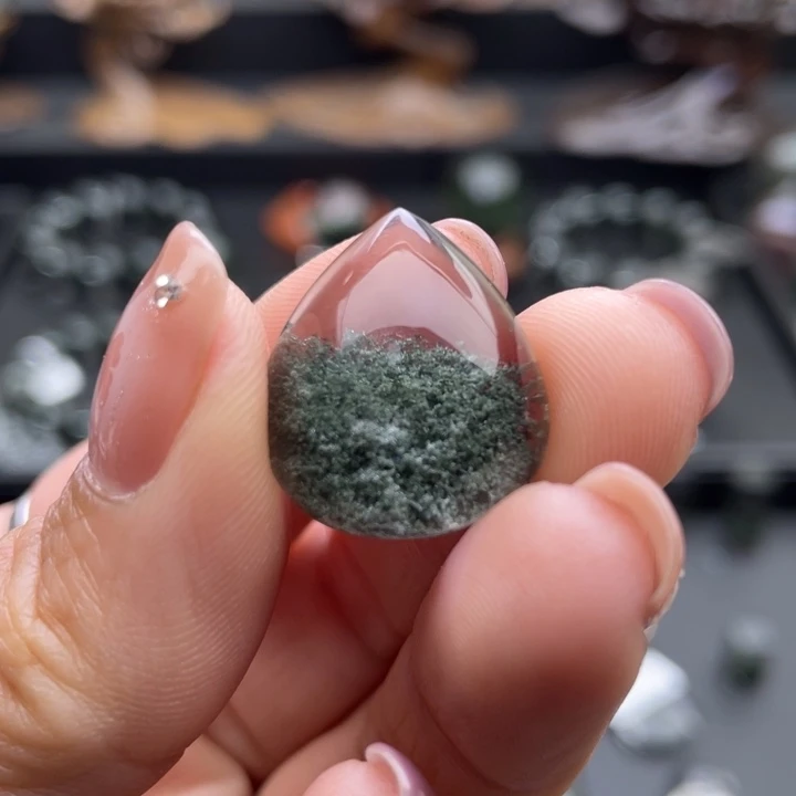 未镶嵌水晶颈饰绿幽灵聚宝盆吊坠定制