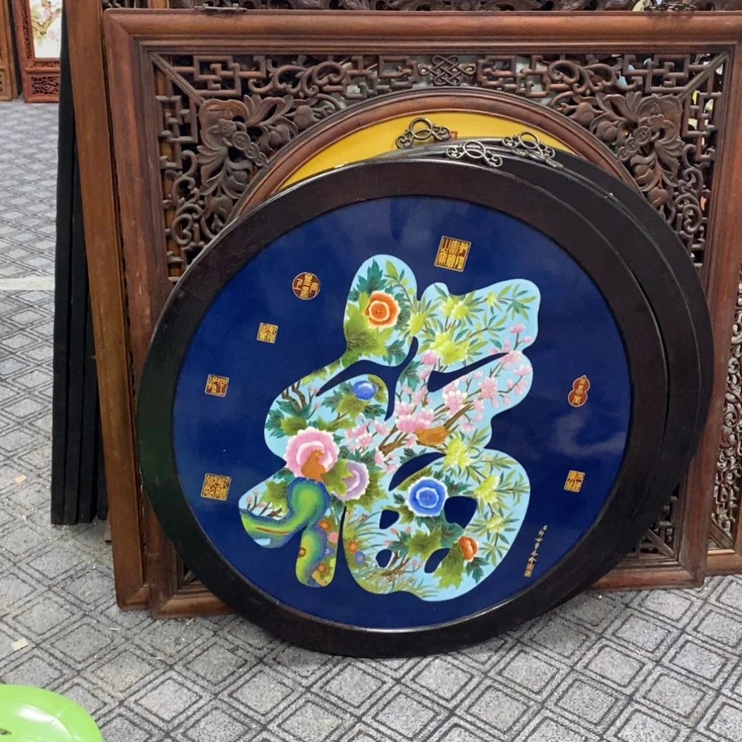 瓷片90*90*1景德镇瓷板画柴窑烧制