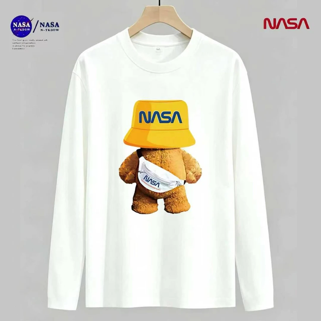 NASA联名秋衣微宽松秋冬时尚男女同款休闲情侣百搭长袖