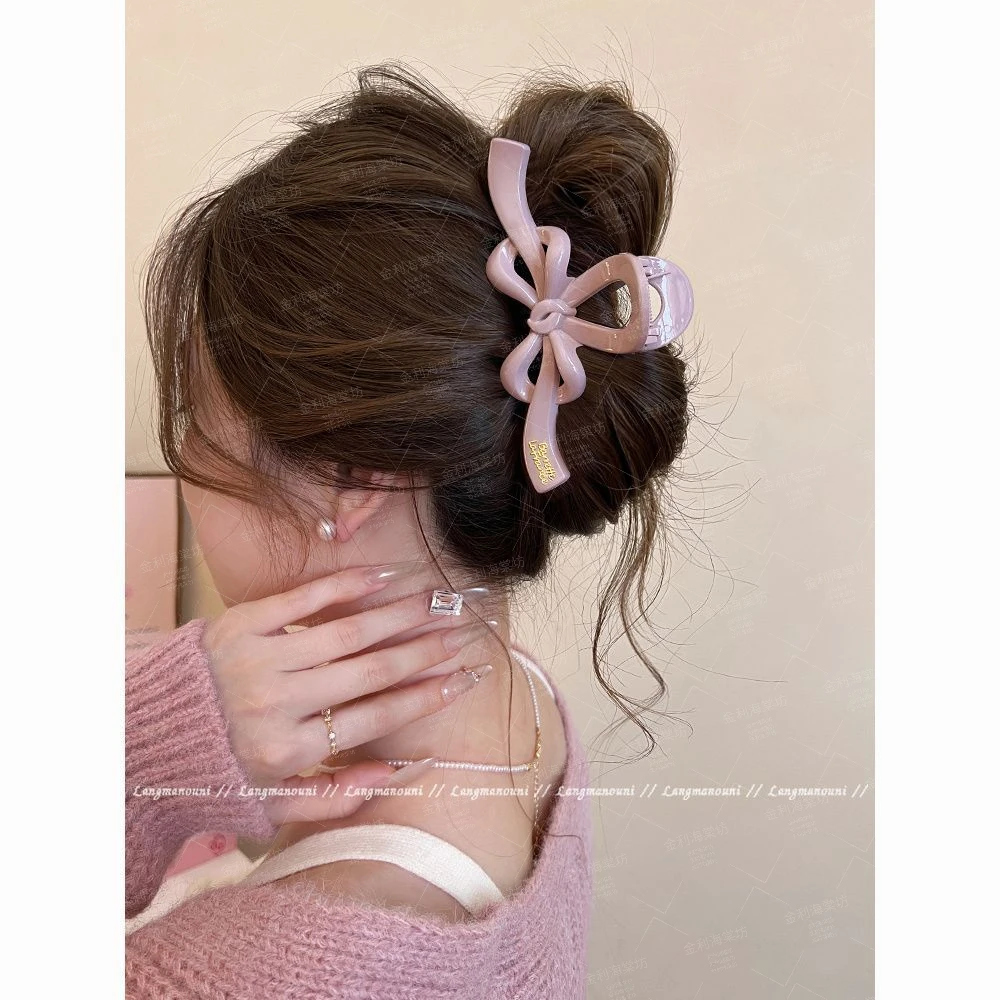 抓夹气质夹子发卡发饰鲨鱼夹网红可爱百搭小众带蝴蝶结发夹头饰