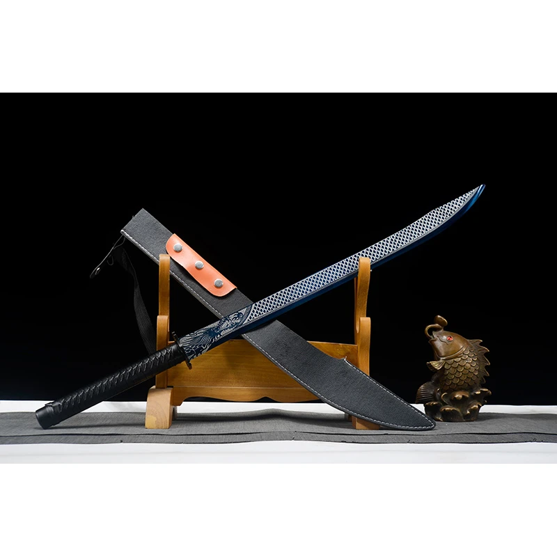 龙泉市牛尾刀一体锰钢刀剑户外武术长刀冷兵器车载防身武器未开刃