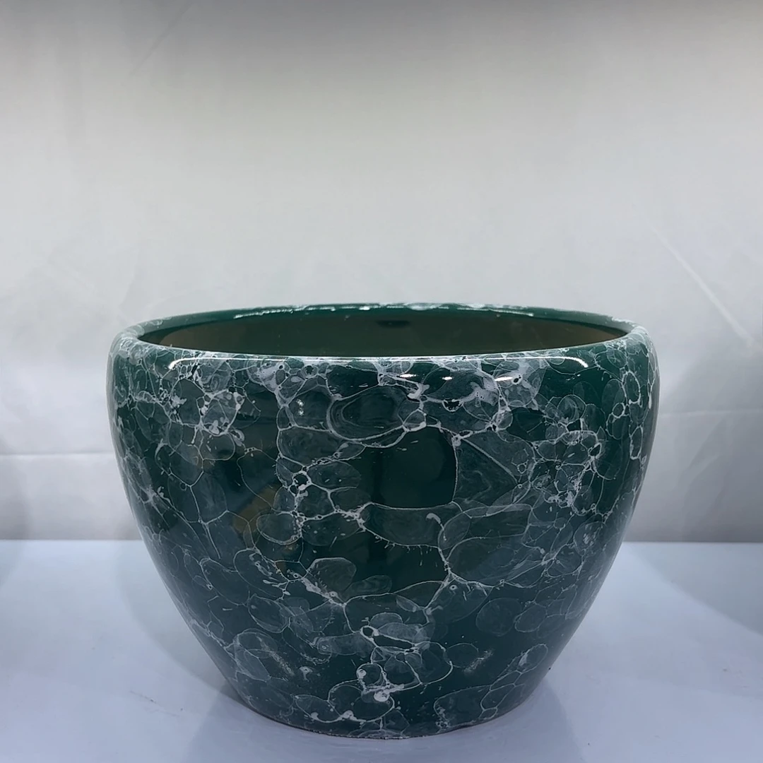 陶瓷花盆帝王绿泡泡苹果盆口径21高度15.5