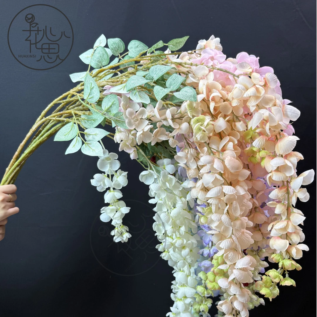 【阿勃勒】花心思滕花假花长枝婚礼堂吊顶仿真花拍照装饰花材批发