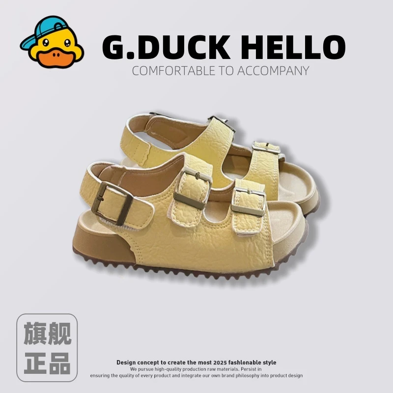 G. DUCK HELLO中小童大童学生露趾凉鞋软底沙滩鞋防滑女童勃肯鞋