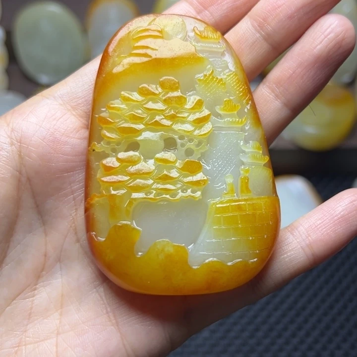 和田玉未镶嵌颈饰