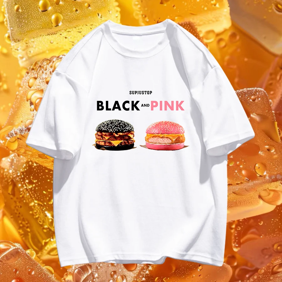 夏季圆领短袖t恤男女潮流白色百搭纯棉宽松新款休闲轻奢痞帅男装