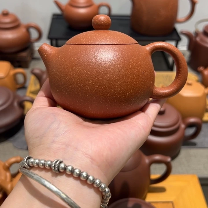 快***贝茶壶紫砂宜兴紫砂壶红降坡西施