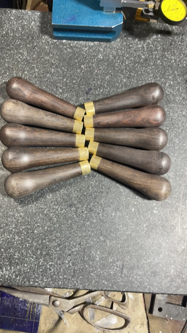 紫光檀黑檀锉刀配铜箍形状定制锉柄竞赛刀柄1个