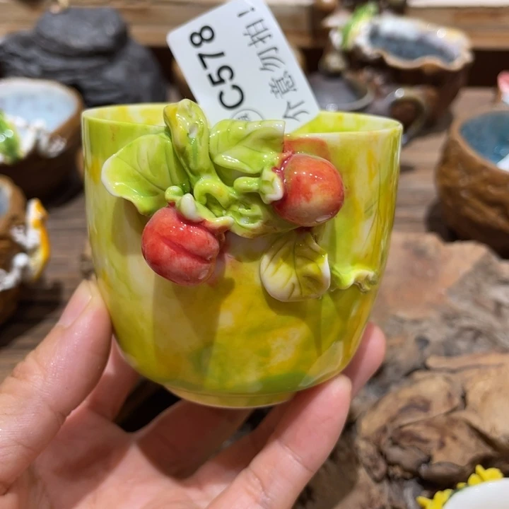 手工制作陶瓷茶具茶杯青蛙