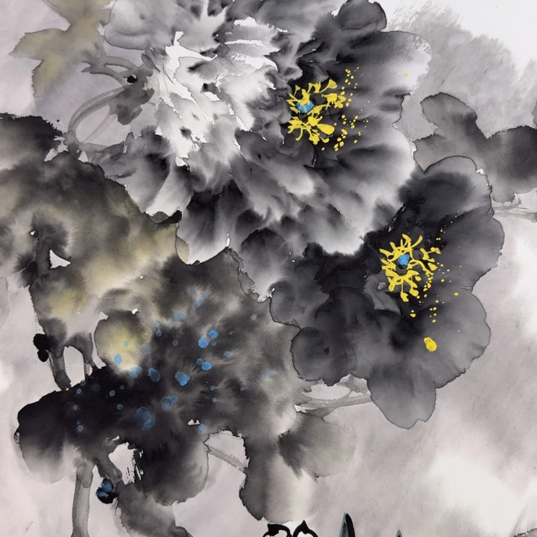 国画纯手绘山水花鸟作品