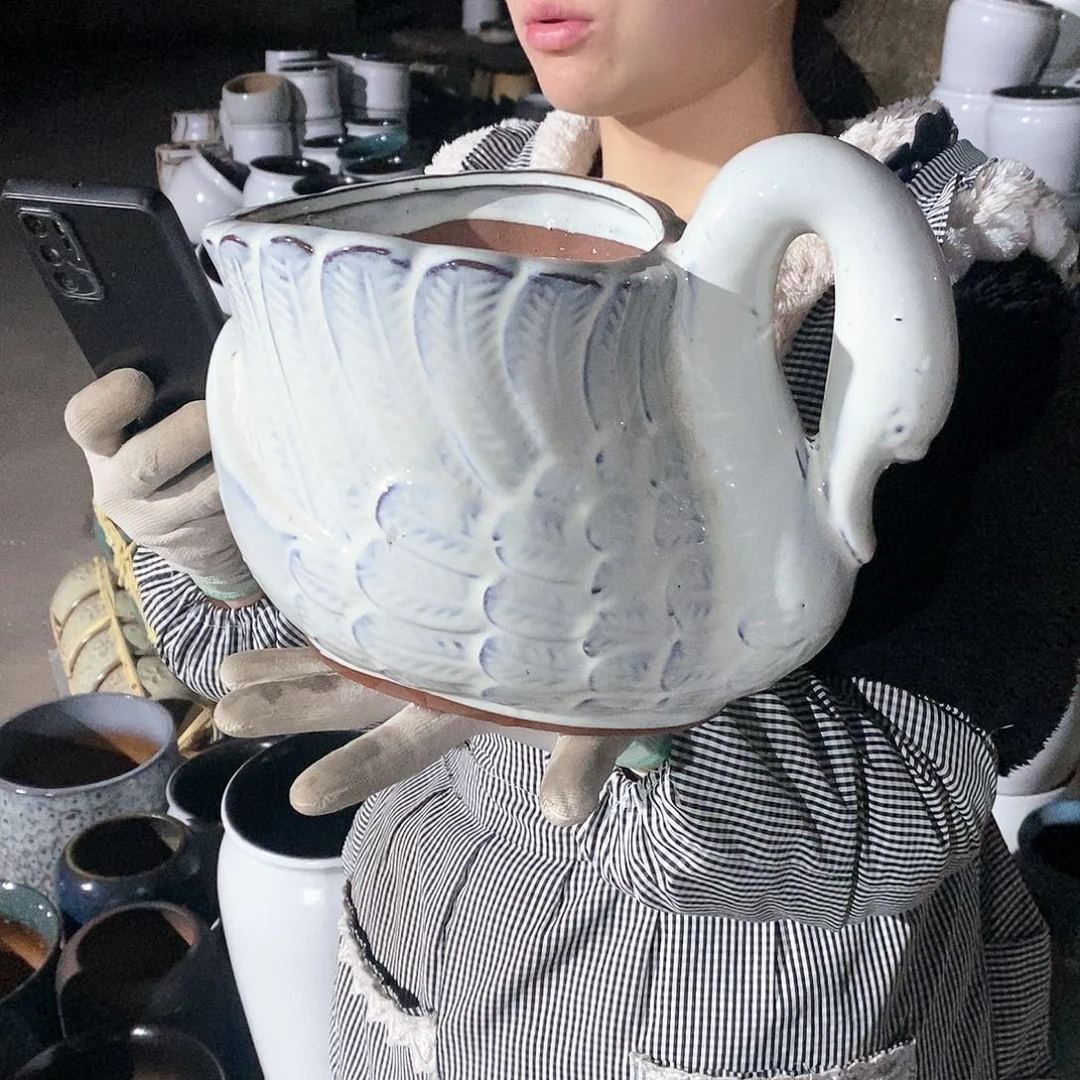红泥花盆正品口17高17