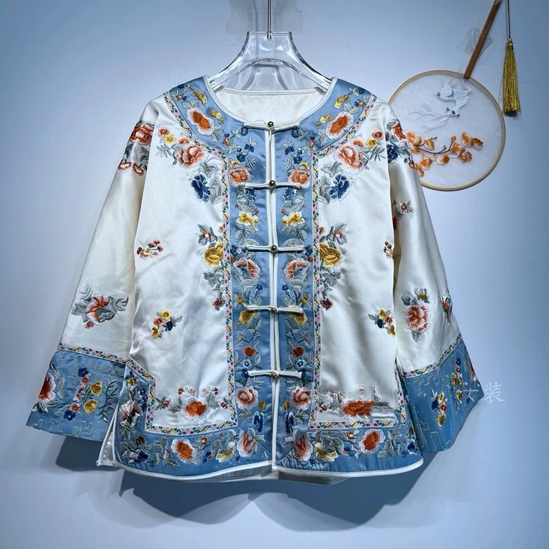 新中式上衣唐装中国风女装古装高端高级感年轻款汉服重工刺绣外套