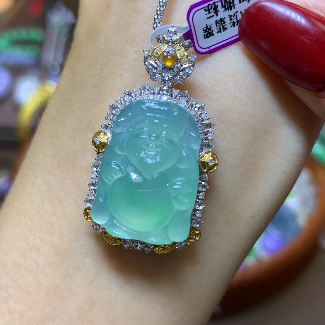 【闪购商品】翡翠颈饰18K金镶嵌翡翠