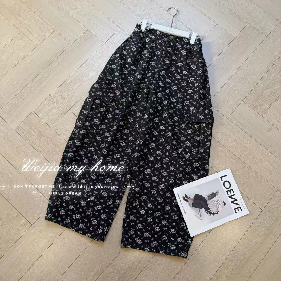 【WJ】冬款 玉 9063  加绒小花休闲裤（3-6）