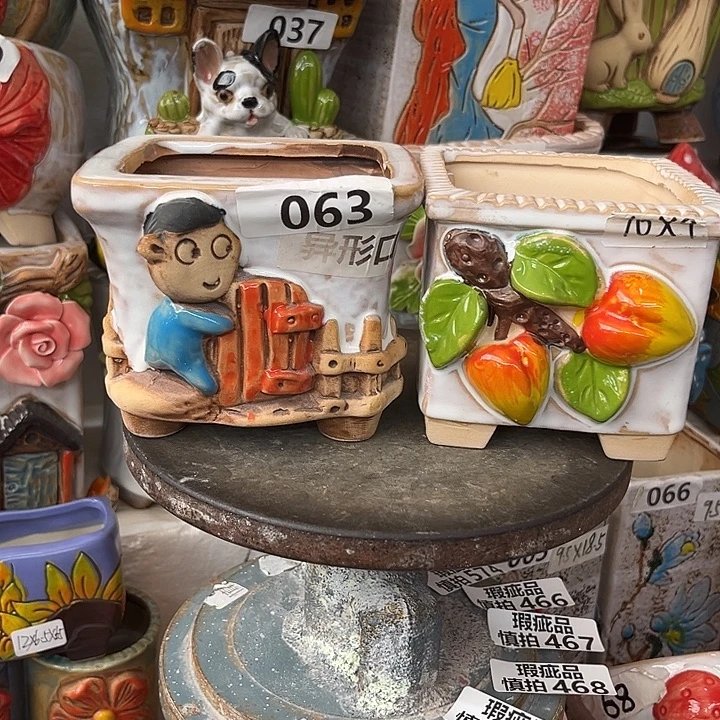 粗陶材质多肉花盆