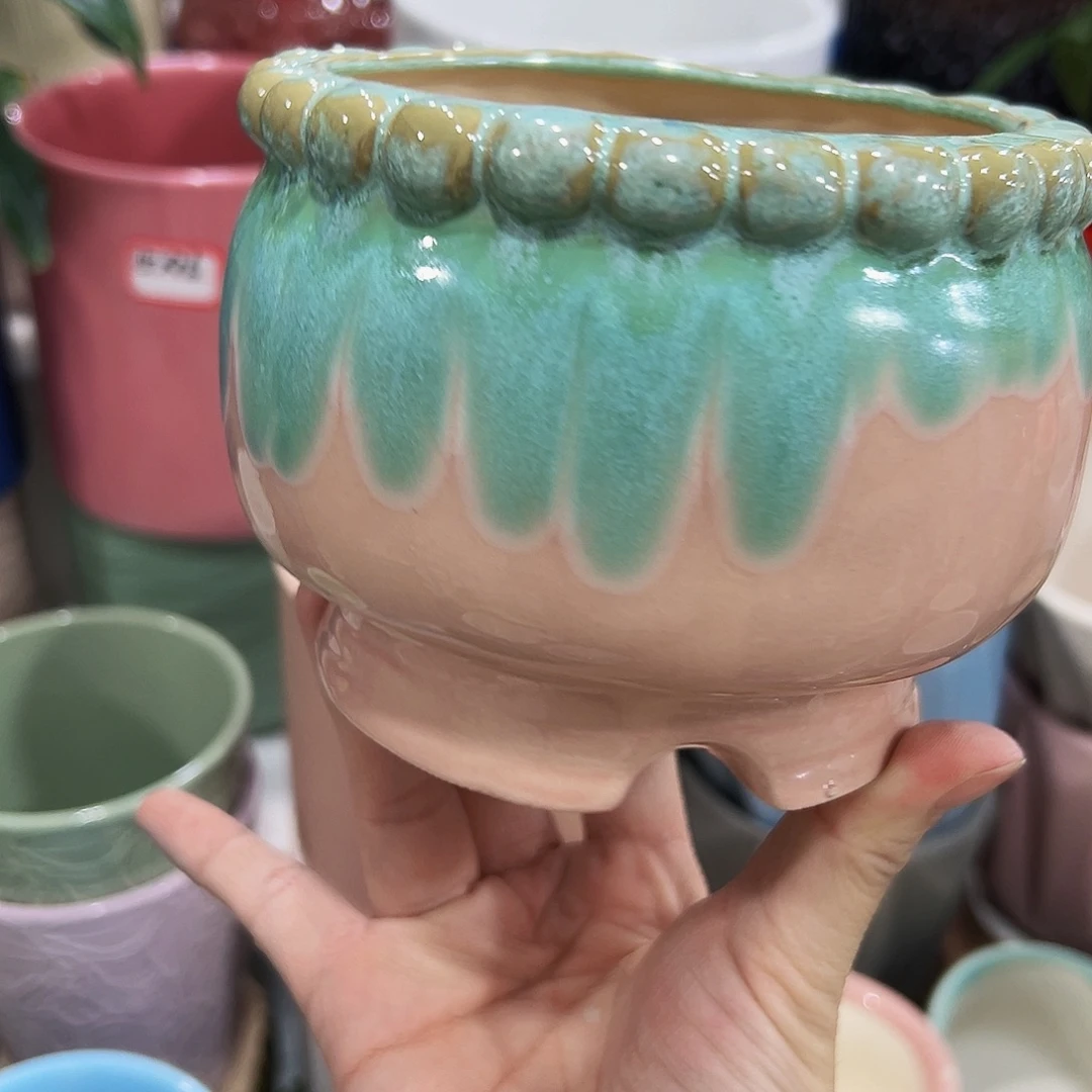 外贸尾单陶瓷花盆凑单10米包邮