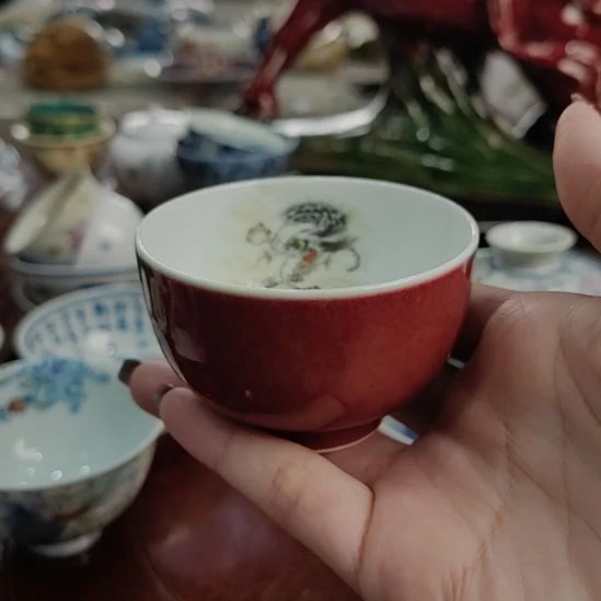 手工手绘玛瑙红手工