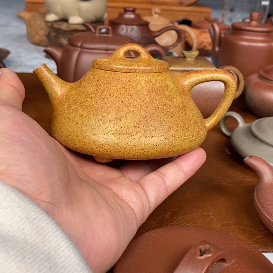 紫砂茶壶容****司段泥还原烧石瓢240cc